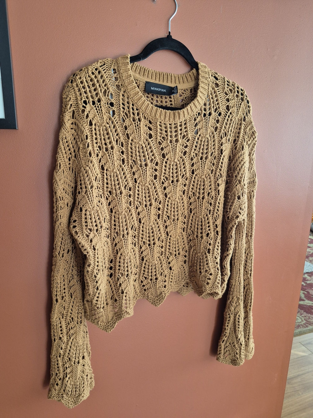 MINKPINK Wynn Knit Sweater in Tan - Picture 3 of 4